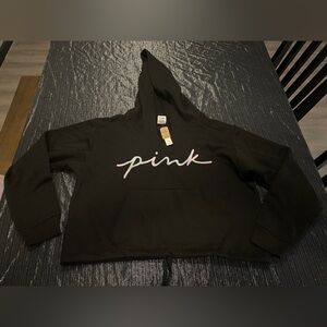 Pink Victorias Secret Cropped Hoodie NWT